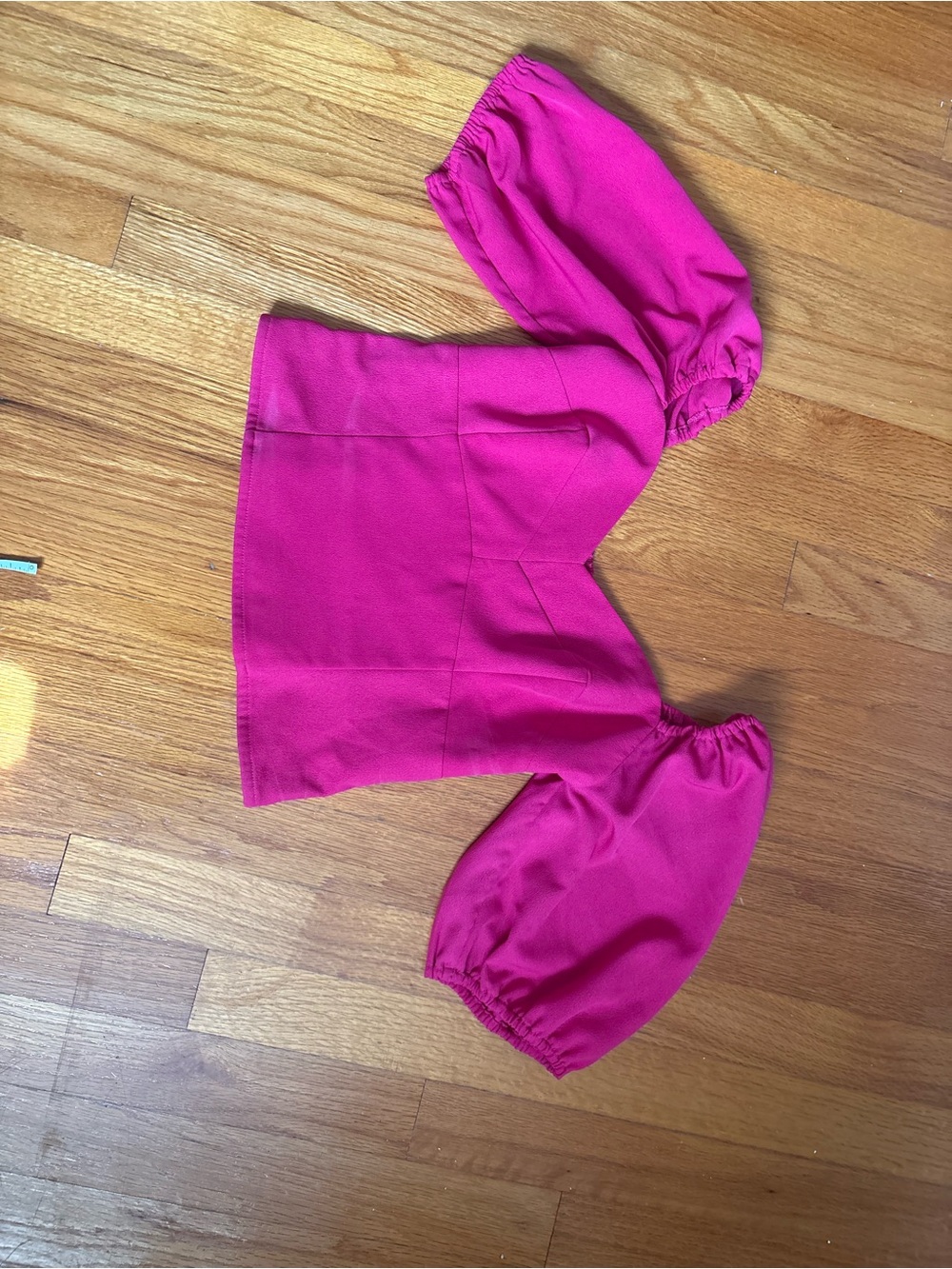 Abercrombie & Fitch Hot Pink Puff-Sleeve Kids Top